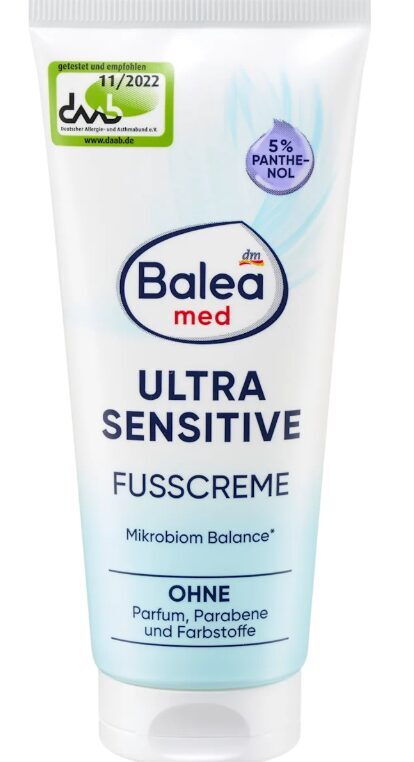 Balea MED ultra sensitive kāju krēms īpaši jūtīgai un sausai ādai, 100ml